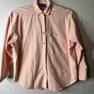 Vintage Lillie Langtry Button Up Striped Shirt Made In USA Size Small